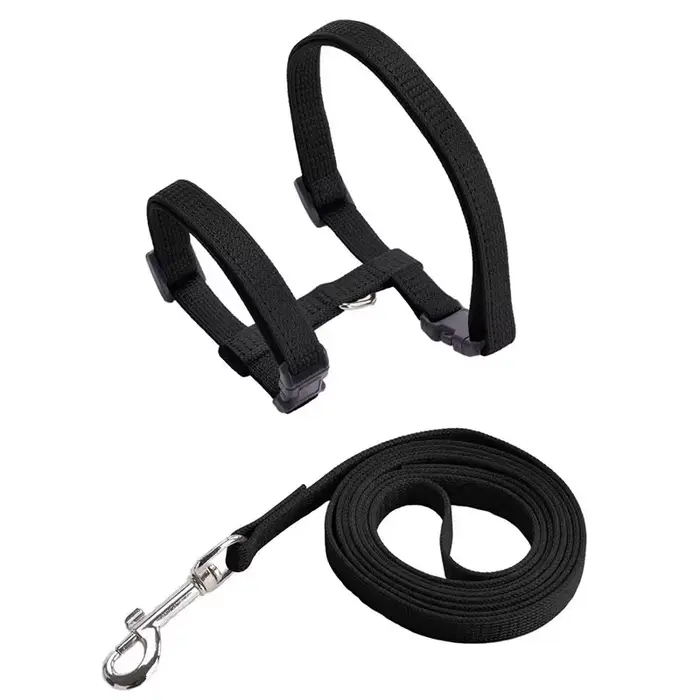 Ensemble harnais pour chat avec laisse et collier, résistant à l'évasion, réglable en H Shped, léger