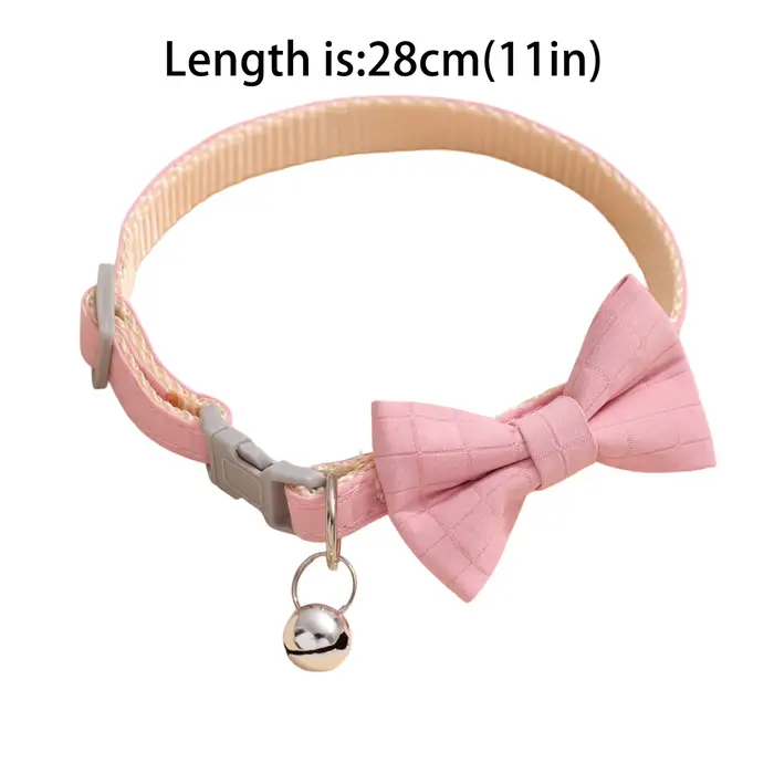 Collier réglable pour animaux de compagnie 22-28cm, colliers pour chats, collier mignon avec nœud pa