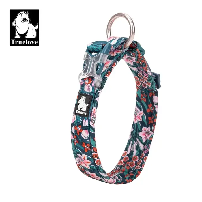 Truelove Collier pour animaux de compagnie floral Meilleur coussin confortable rembourré Camouflage 