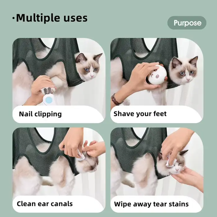 Hamac de toilettage pour animaux de compagnie, coupe d'ongles pour chien et chat, anti-rayures, sac 