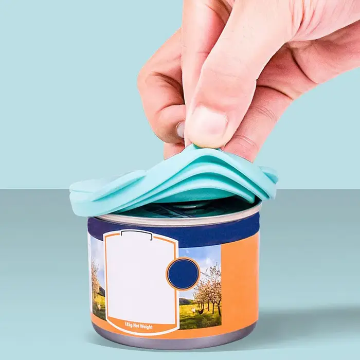 Couvercle en conserve en Silicone 3 en 1 réutilisable pour chien et chat, cuillère de scellage des a