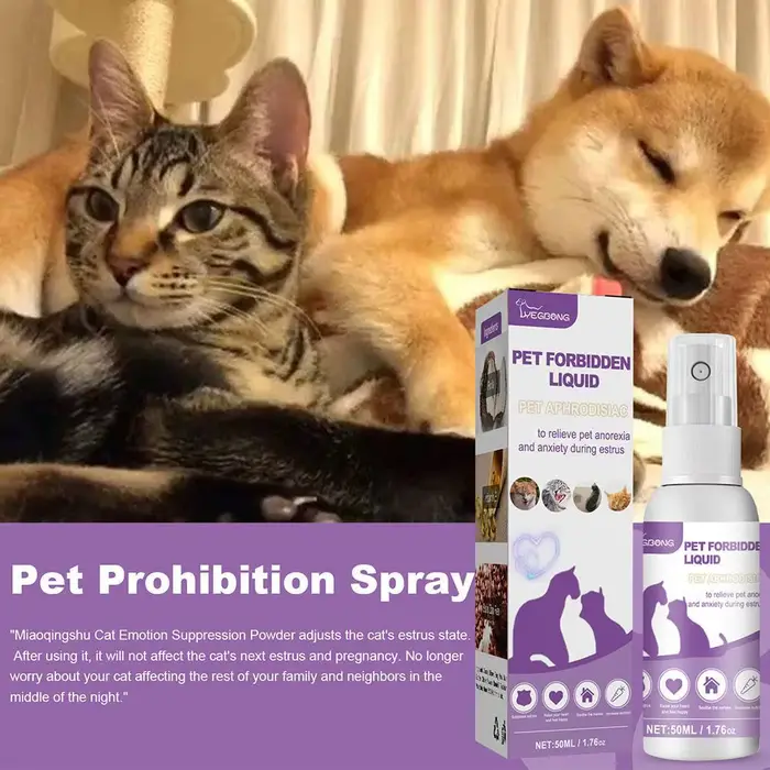 Spray apaisant pour animaux de compagnie, fournitures pour animaux de compagnie, feromone, améliore 