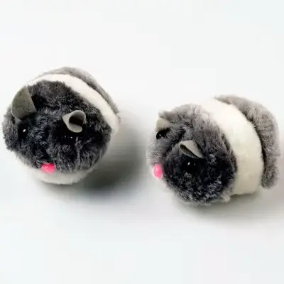 Jouet de souris en peluche coule pour animal de compagnie, souris mécanique de simulation, se retour
