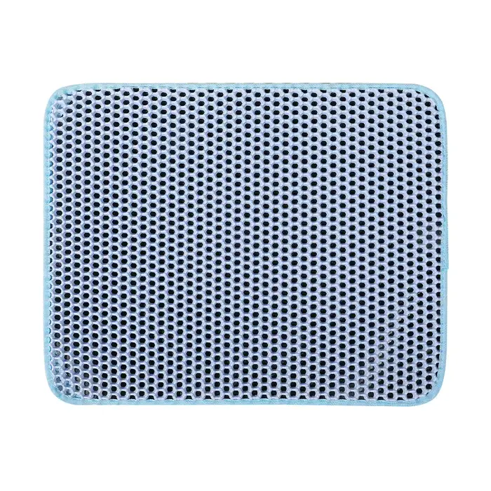 Tapis de litière pour chat antidérapant, grand tapis filtrant pour bac à litière, double couche, rés