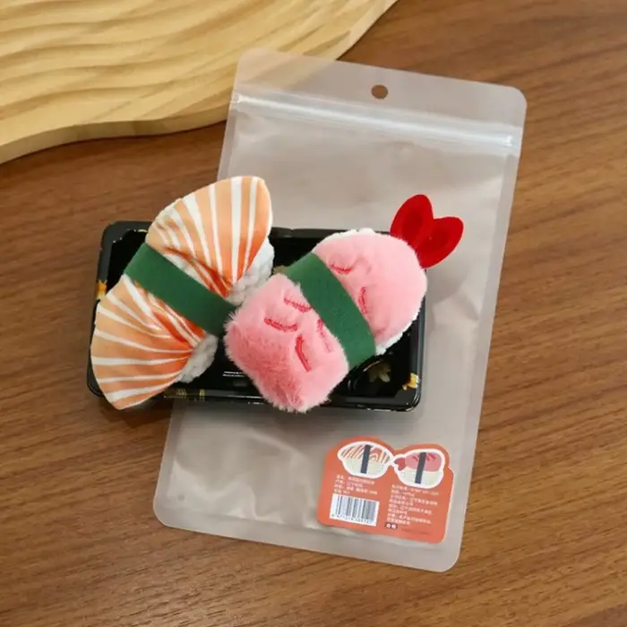 Lot de 2 jouets à mâcher pour chat en peluche, simulation de sushi, avec herbe à chat, pour chaton,