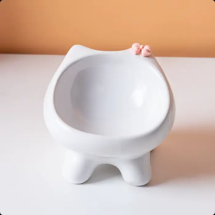 Bol de nourriture pour animaux de compagnie, angle de 15 degrés, pour protéger le cou du chat et évi