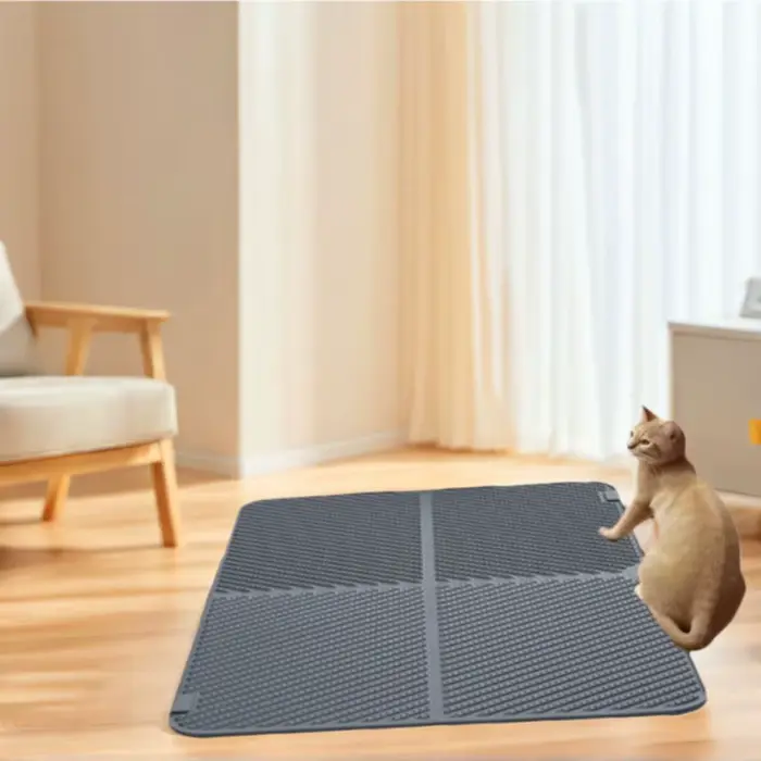 Tapis de litière pour chat en silicone durable