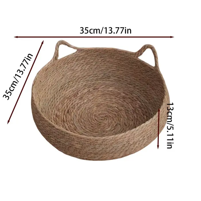 Panier pour chat en rotin respirant, tressé, pour chaton, pour le jeu, l'exercice, l'enrichissement 
