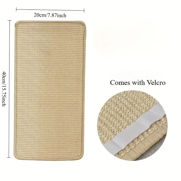 Tapis à gratter pour chat en sisal à fixer au mur