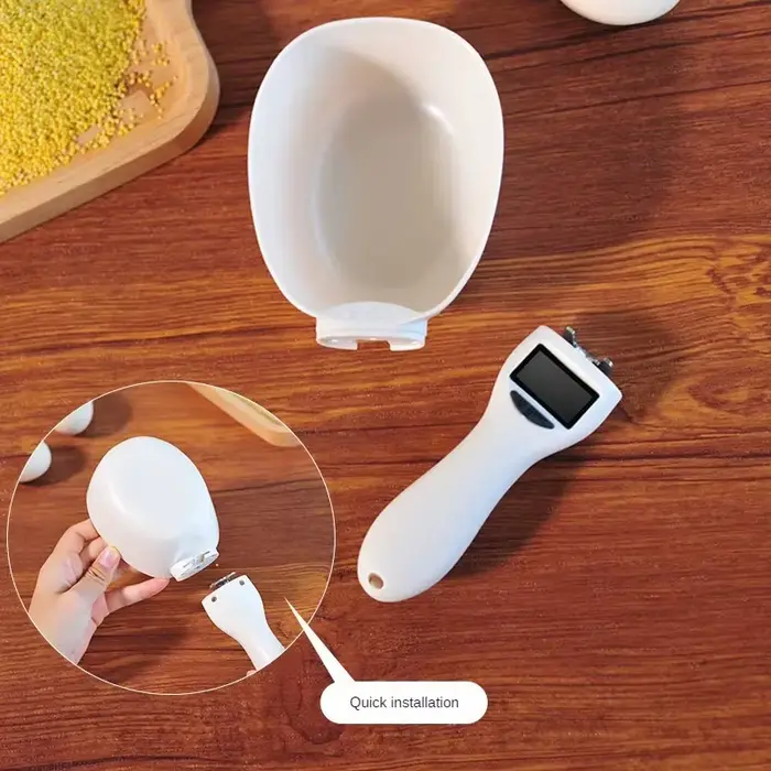 Cuillère à mesurer les aliments pour animaux de compagnie, tasse à mesurer électronique pour aliment
