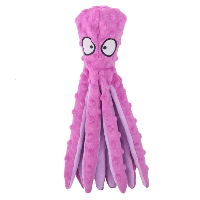 Jouet en peluche pieuvre mignon pour chien, jouet à mâcher couineur durable, jouet interactif de puz