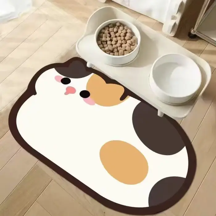 Tapis d'alimentation absorbant pour animaux de compagnie VIKAMA, tapis de table imperméable et antid