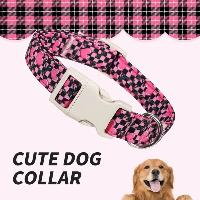 Collier Saint-Valentin pour Chien et Chat Anti-Perte, Anti-Explosion, Réglable et Confortable pour G