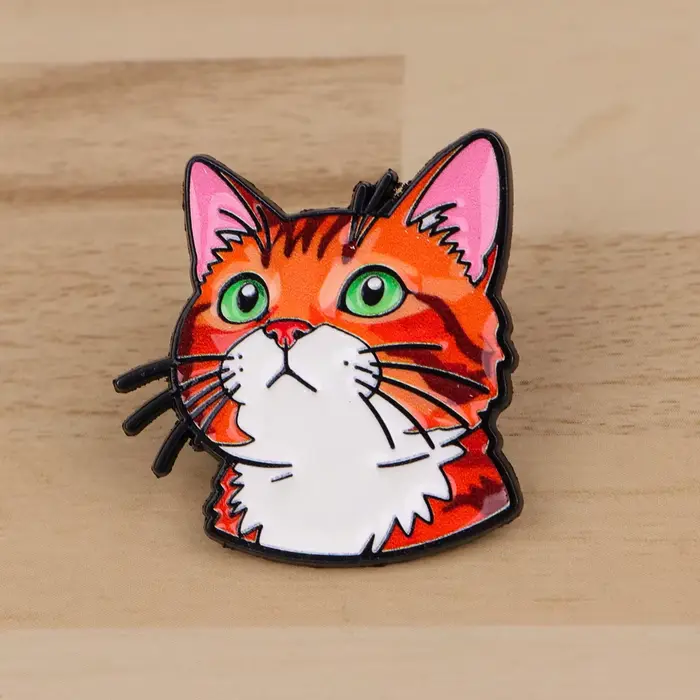 Pins en émail et broches « Orange Cat Energy » pour les amoureux des chats