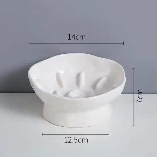 Bol de nourriture pour chat en céramique surélevé chats petits chiens bols d'alimentation lente Anti
