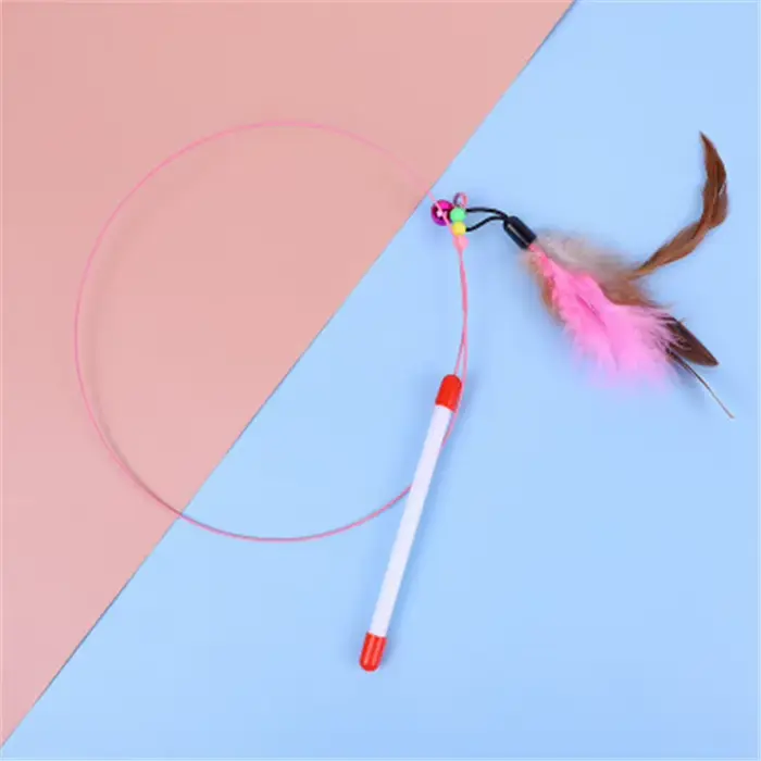 Bâton de chatons en fil de fer, plumes, produits pour animaux de compagnie, jouets interactifs, chat