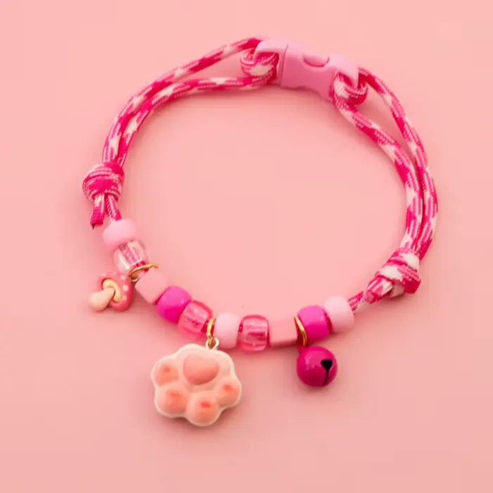 Collier pour chat et chien avec collier tressé assorti