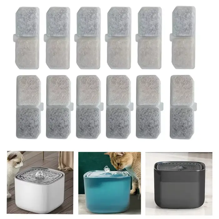Filtre de fontaine à eau pour animaux de compagnie, accessoires de filtre remplaçables, fournitures pour chats, 12 pièces