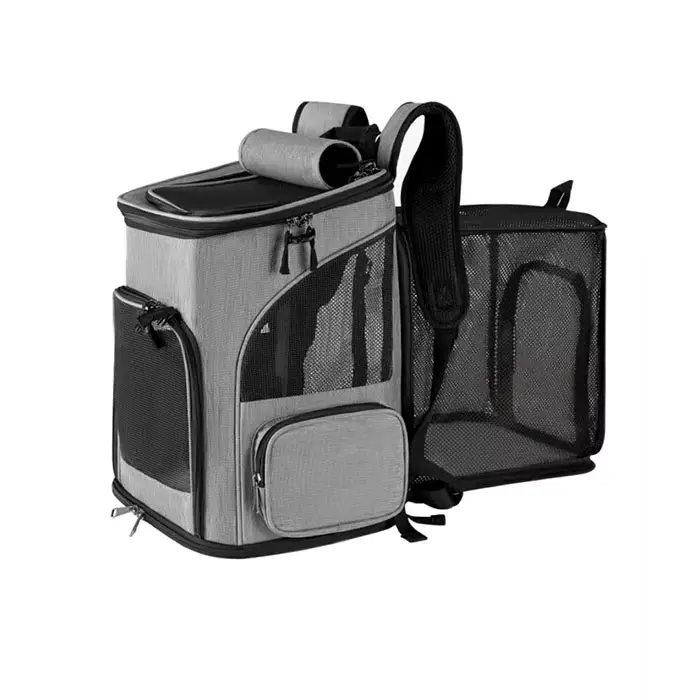 Sac à dos de transport respirant pour animaux de compagnie, pliable, sac de voyage extensible, grand