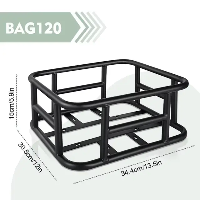 Panier de vélo pour animaux domestiques (chats et chiens) – Panier arrière amovible en métal pour vé