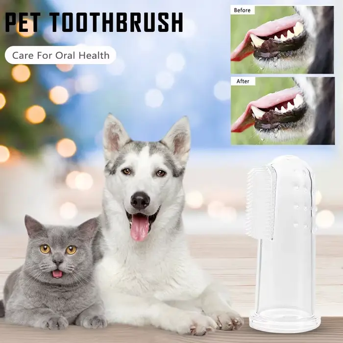 Brosses à dents en silicone pour chat et chien, outils pour animaux de compagnie, remodelage de la m