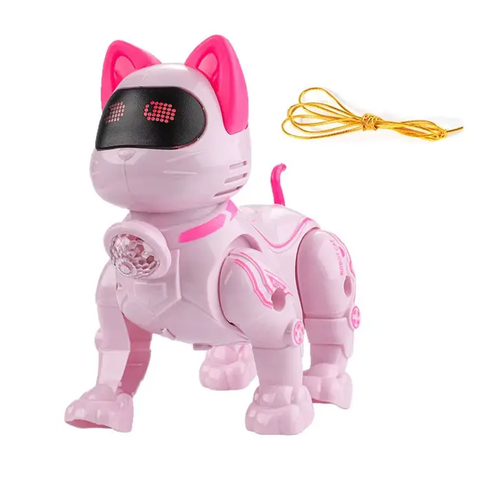 Jouet pour chat robot intelligent programmable, commande vocale intelligente, cascades, jouet éducat