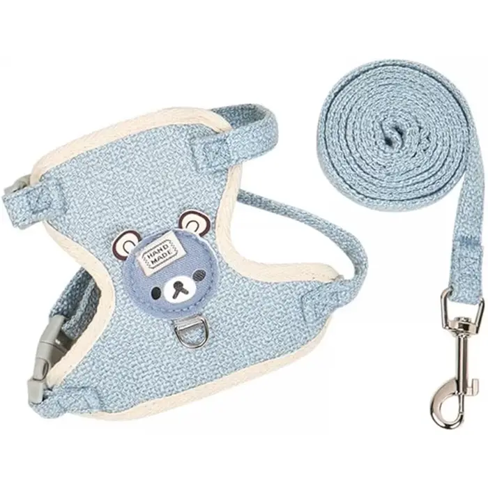 Harnais de lapin laisse respirant pour chien, harnais de marche Anti-traction, gilet réglable pour p