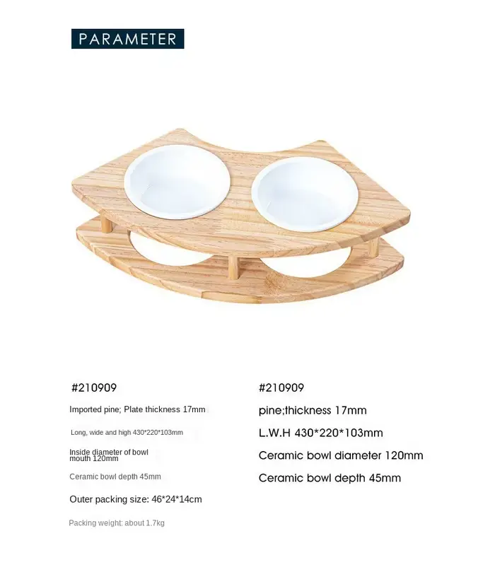 Bol de nourriture pour chat en forme de nid d'abeille de haute qualité, ensemble en céramique avec B