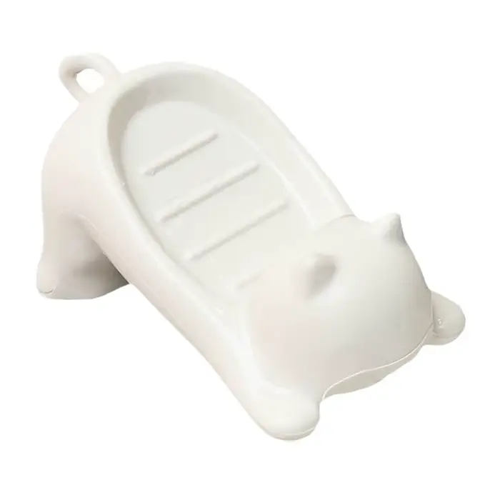 Porte-savon chat dessin animé mignon avec support en plastique de Drainage pour salle de bain, idéal