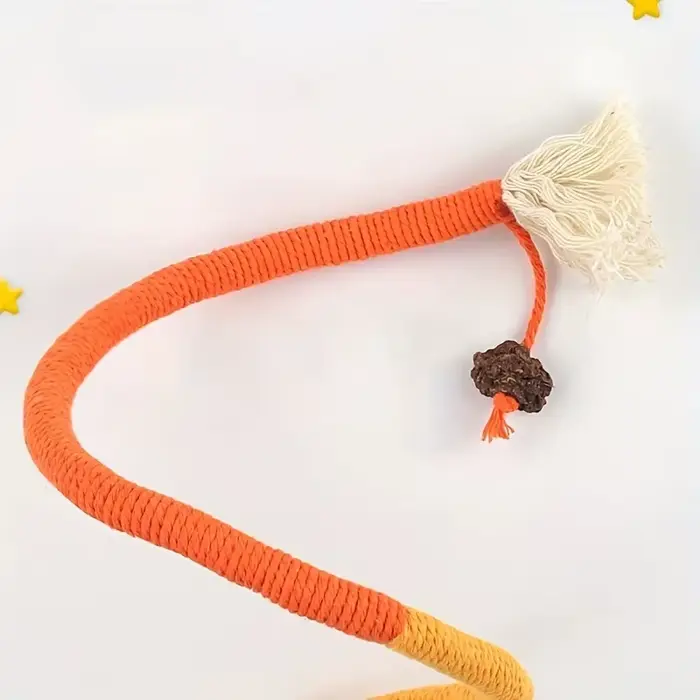 Silvervine-Jouet coule pour chat, ULmolaire en coton, bouche propre, jeu pour chaton