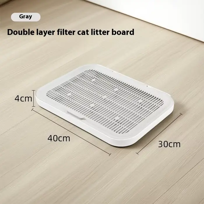 1 tapis filtrant pour litière pour chat à haute efficacité | Conception double couche avec fond Gr