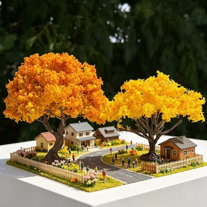Modèle d'arbre miniature 10/15 cm pour micro-paysage