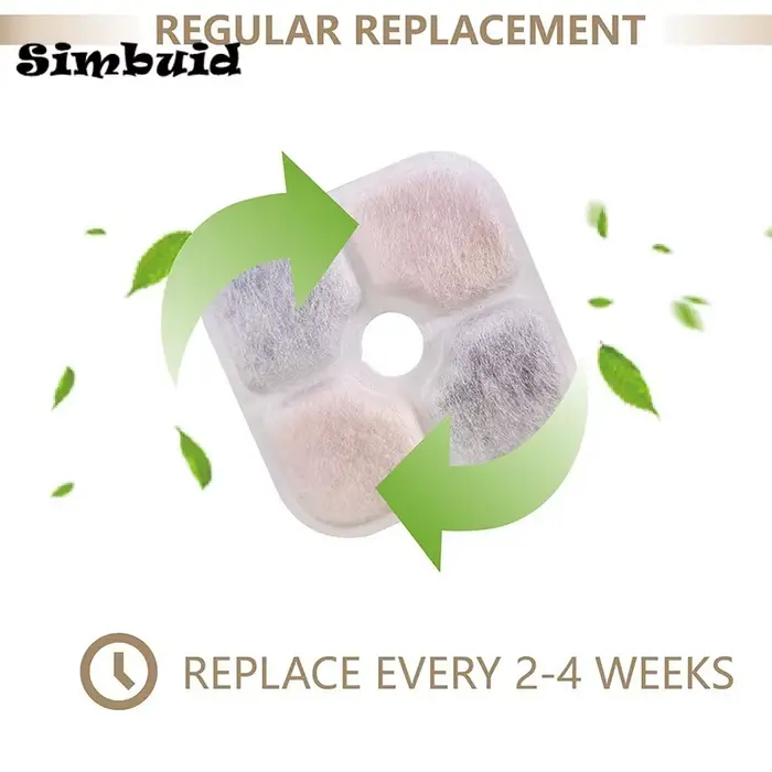 Ensemble de 6/12 filtres de remplacement pour fontaine d'eau pour animaux de compagnie