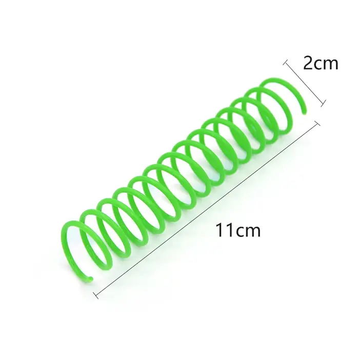 Jouets à ressort en plastique pour chat, couleur étendue, produits interactifs pour animaux de compa