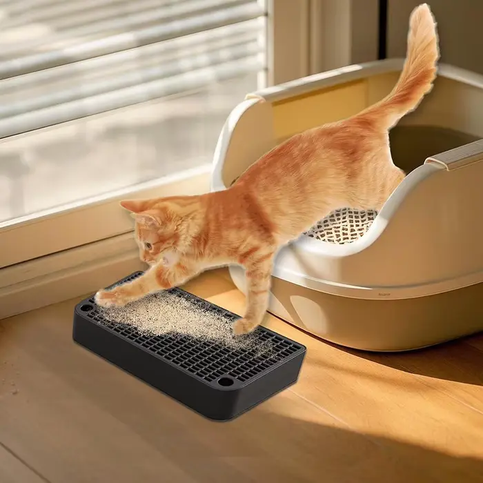 Rampe d'accès pour litière de chat avec fonction filtrante