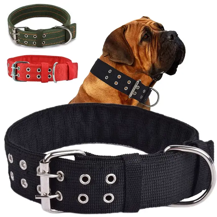 Colliers militaires épais et larges pour chiens de grande taille, collier tactique réglable en Nylon