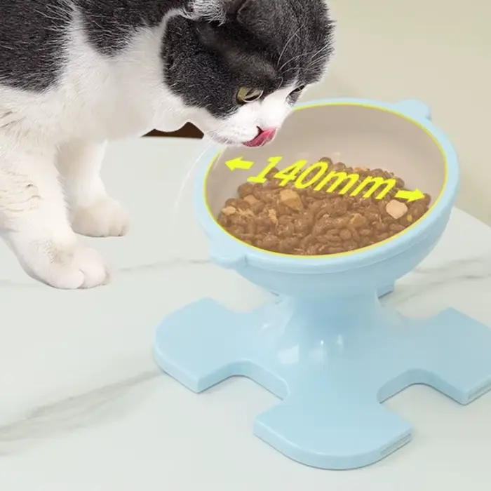 Bol surélevé réglable en hauteur pour chat