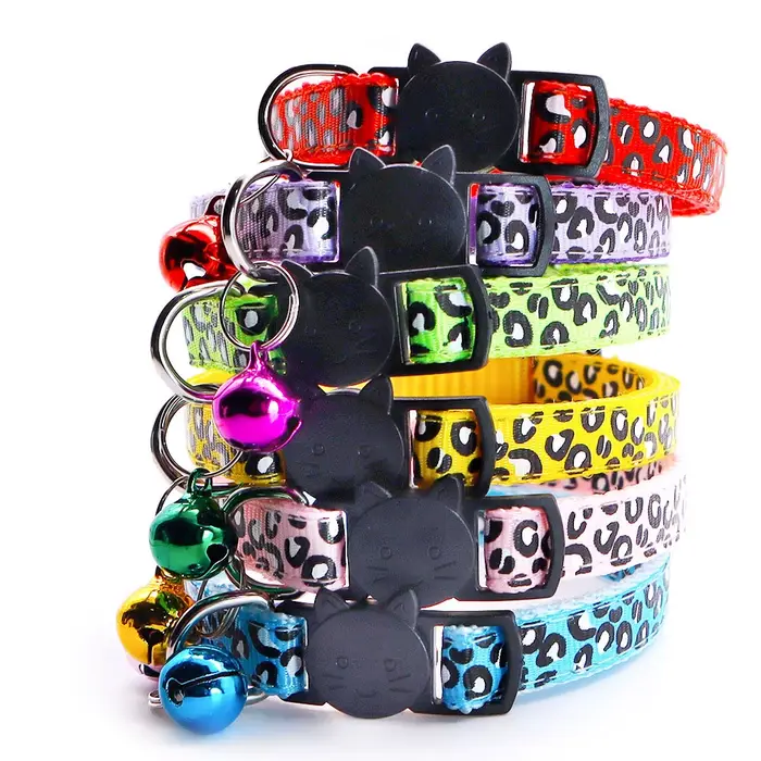 Collier pour animaux de compagnie imprimé léopard Vintage pour chats et chiens