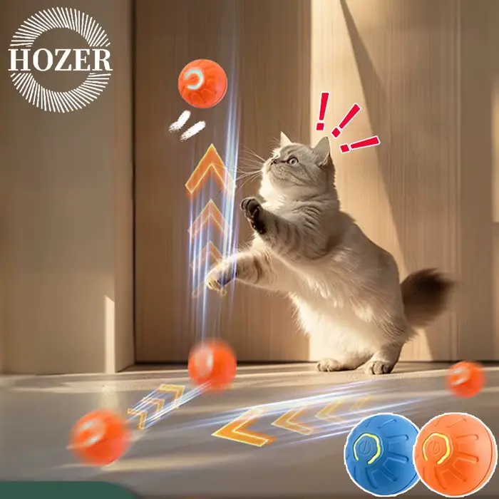 Balle rebondissante interactive pour chat