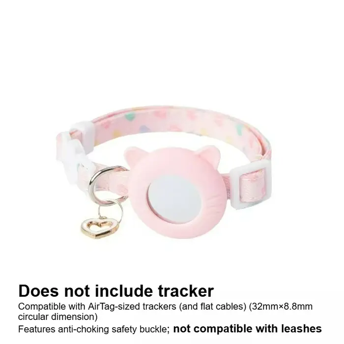 Collier de chat AirTag réglable, collier de suivi des animaux de compagnie pour AirTag, collier déta