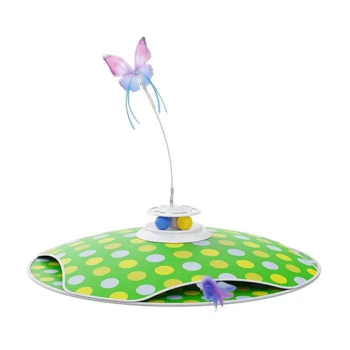 ROJECO – jouets intelligents pour chat, jouet interactif cache-cache avec plumes de chasse, boules d