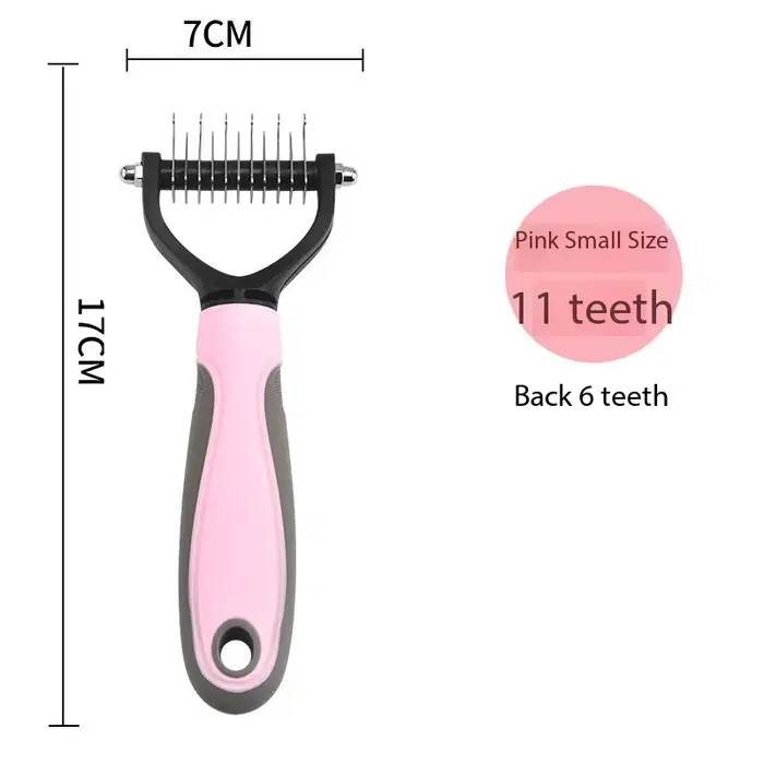 (1PC) Peigne de toilettage pour animaux de compagnie - Choisissez 11 ou 17 dents - Brosse démêlante 