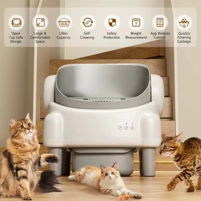 Bac à litière intelligent pour chat