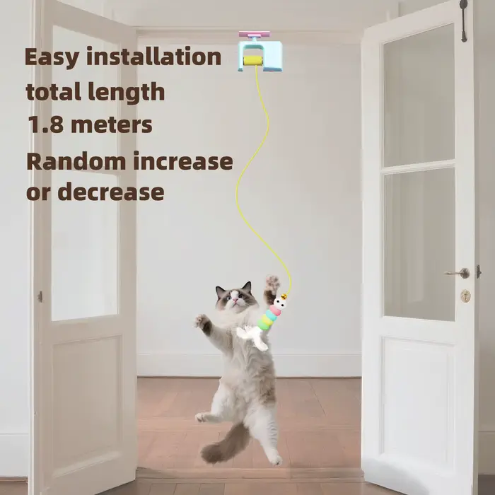 Jouet pour chats anti-stress rechargeable interactif à suspendre à la porte