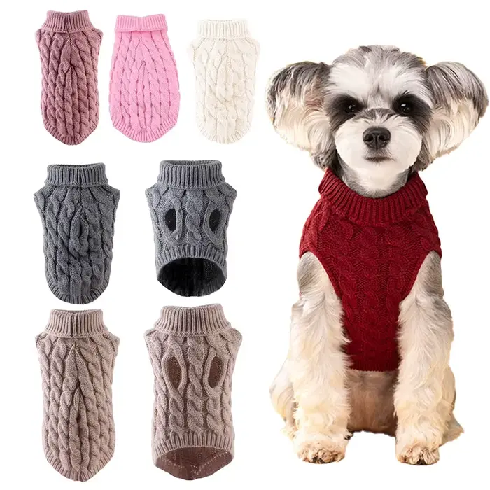 Vêtements tricotés pour chiens Chihuahua pull pour petits chiens vêtements d'hiver pour Sphinx chat 
