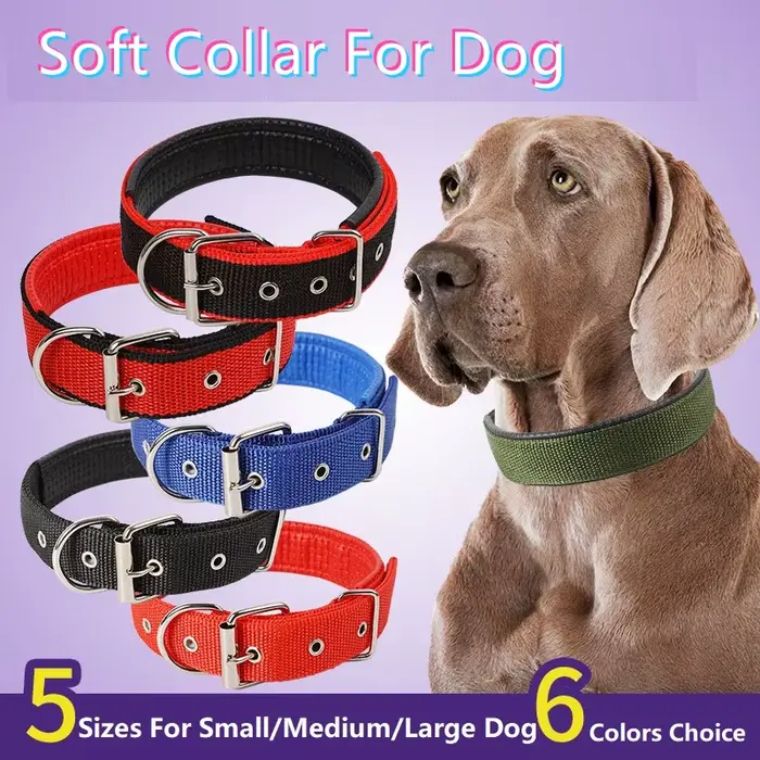 Collier réglable en coton doux pour chien et chat, accessoires pour petits et grands colliers pour c