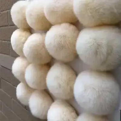 Pompons en fourrure moelleuse de 5 cm, 6 cm, 8 cm, pompons doux pour bricolage, pour porte-clés, cou