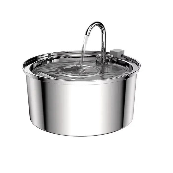 Distributeur d'eau pour animaux de compagnie en acier inoxydable, fontaine d'eau automatique pour ch