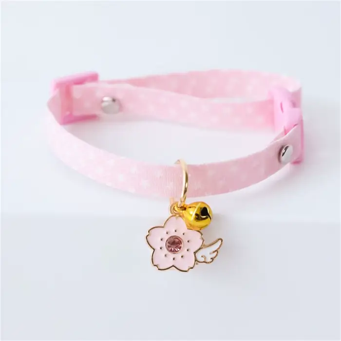 Collier de beauté pour chat avec pendentif cloche, 1 pièce, collier de sécurité réglable pour chien 