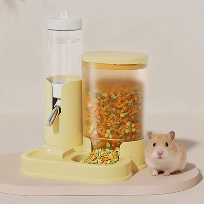 Distributeur automatique de nourriture et d'eau deux-en-un pour hamsters